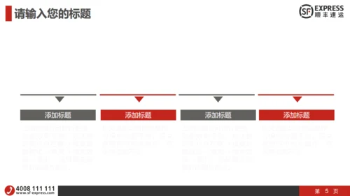 顺丰快递物流运输工作汇报通用PPT模板