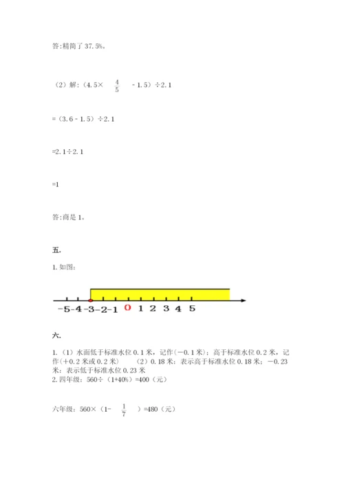 小学六年级数学毕业试题带答案（精练）.docx