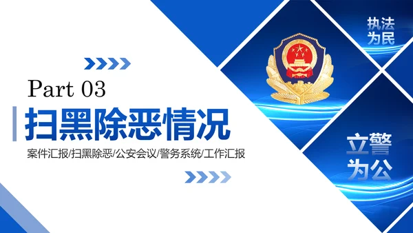 蓝色大气公安警察特警武警网络民警PPT模板