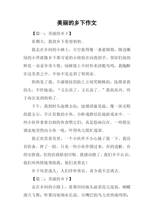 美丽的乡下作文.docx
