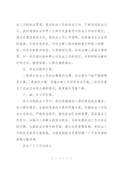 执法个人工作总结通用5篇.docx