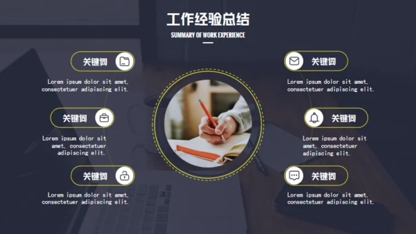 年终总结工作商务风通用PPT模板