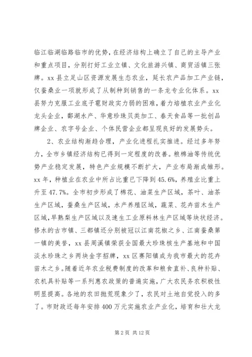乡镇经济调研报告.docx