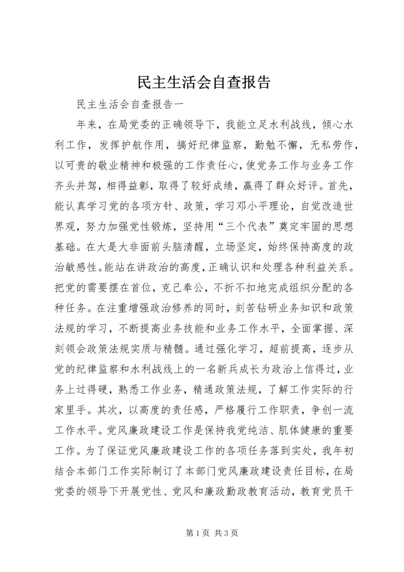 民主生活会自查报告 (16).docx