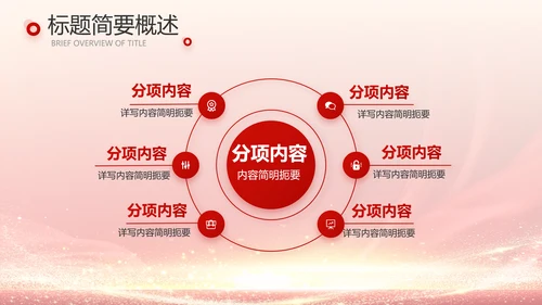 红色喜庆公司10周年庆ppt模板活动策划方案
