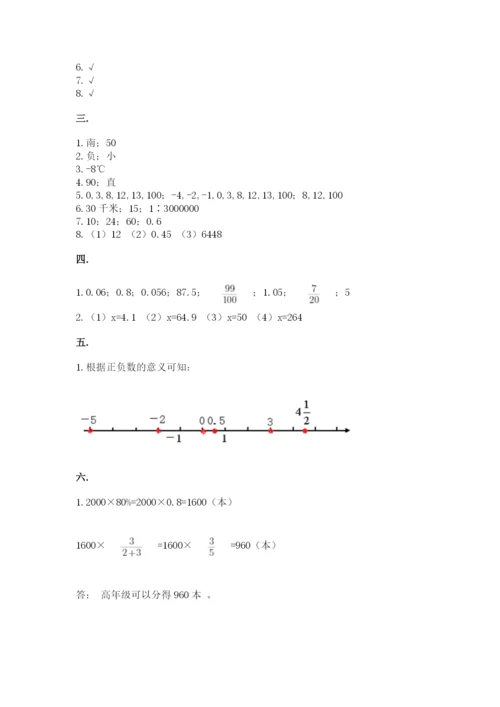 青岛版六年级数学下学期期末测试题word版.docx