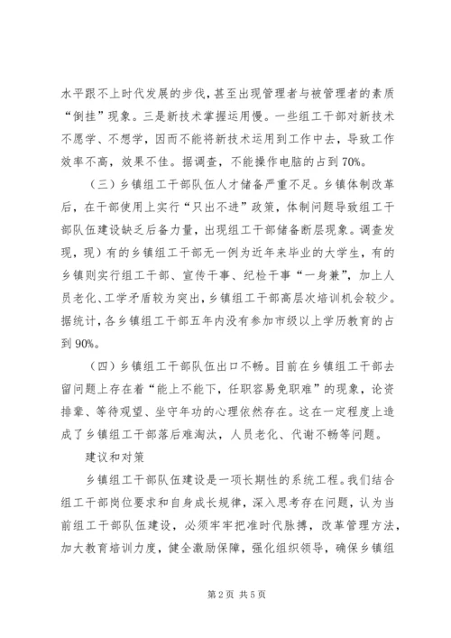 乡镇组工干部队伍建设调研报告.docx