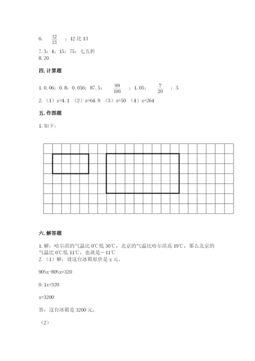 人教版六年级下册数学期末测试卷精品【夺冠系列】.docx