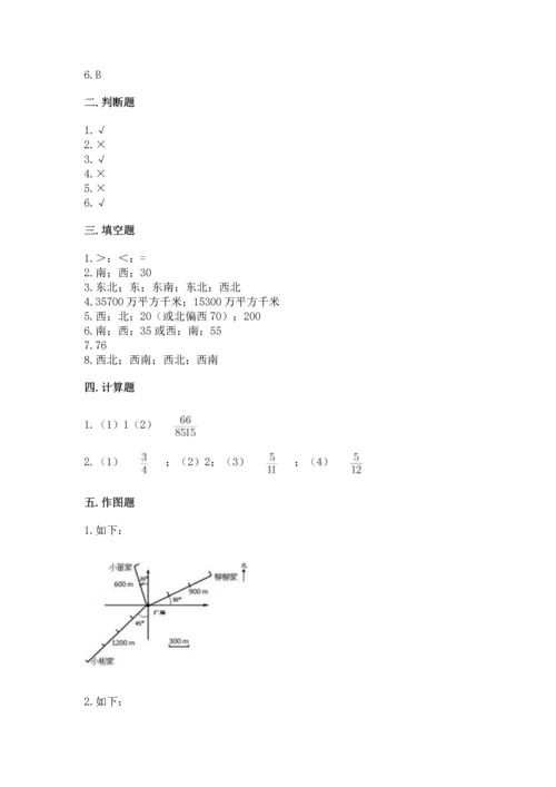 人教版六年级上册数学 期中测试卷精品【全优】.docx