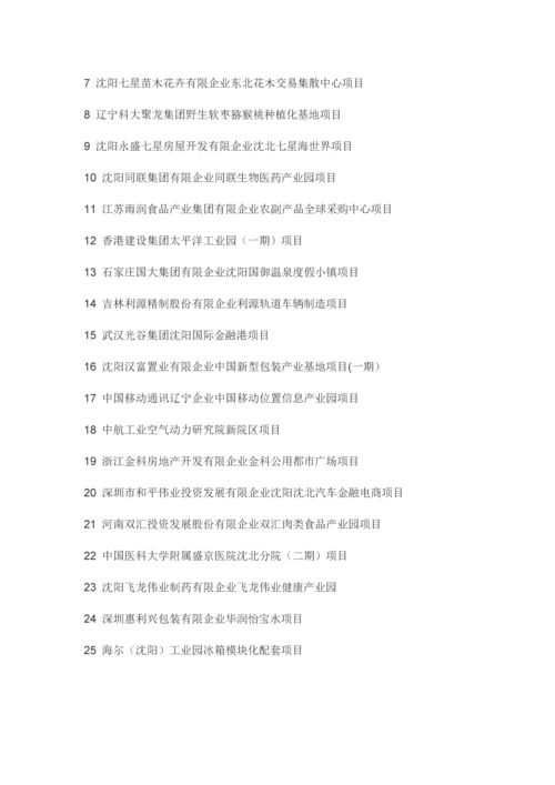 沈阳重点项目.docx