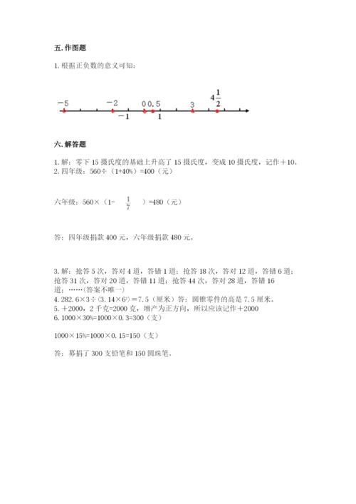 人教版六年级下册数学期末测试卷附答案（a卷）.docx