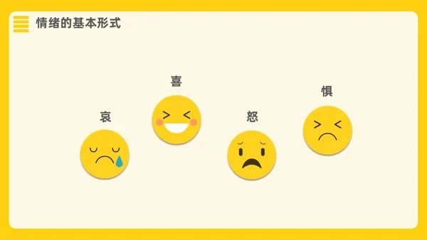 黄色插画风格打败情绪小怪兽情绪管理PPT