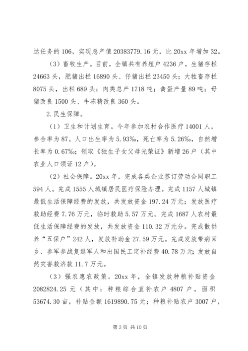 乡镇重点工作和重点项目完成情况总结.docx