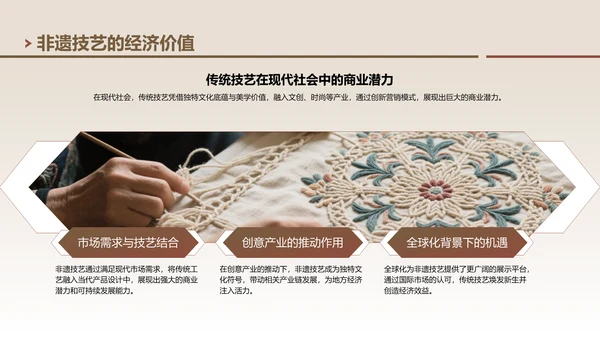棕色中国风非遗技艺与精神的传承PPT模板
