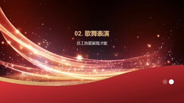 红色奢华时尚企业年会节目介绍PPT