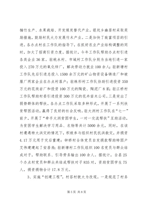 基层组织建设办点工作督查情况报告.docx