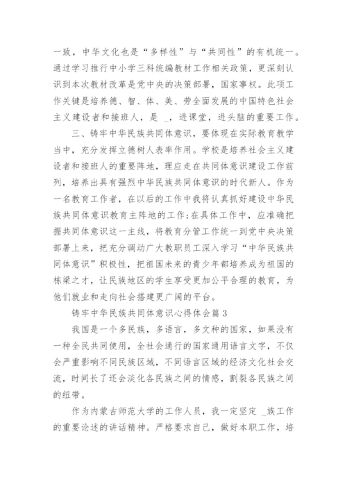 关于铸牢中华民族共同体意识心得体会(大全12篇).docx