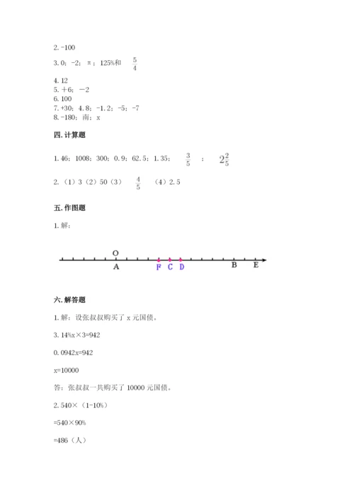 人教版六年级下册数学期末测试卷及参考答案【实用】.docx