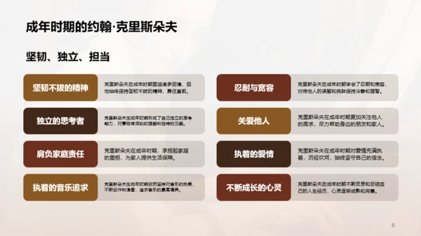 黄色读书笔记约翰.克里斯朵夫PPT模板