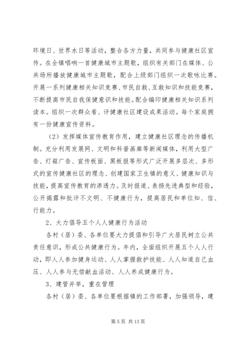 建设健康社区XX年工作计划范文.docx