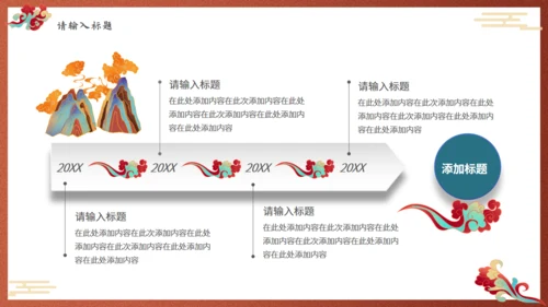 故宫红新中式工作汇报通用PPT模板