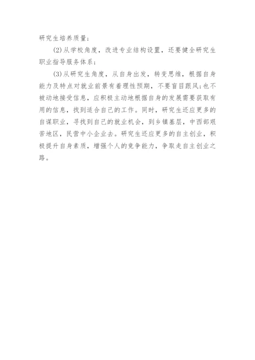 研究生择业难经济学探讨论文.docx