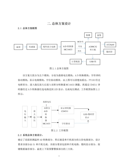 3位半智能温度仪设计--课程设计.docx