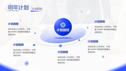 蓝色商务风企业年终总结