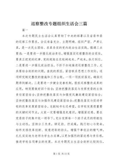 巡察整改专题组织生活会三篇.docx