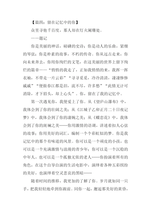 留在记忆中的你作文.docx
