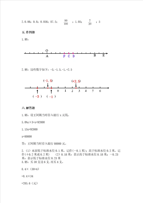 西师大版数学六年级下学期期末综合素养练习题易错题