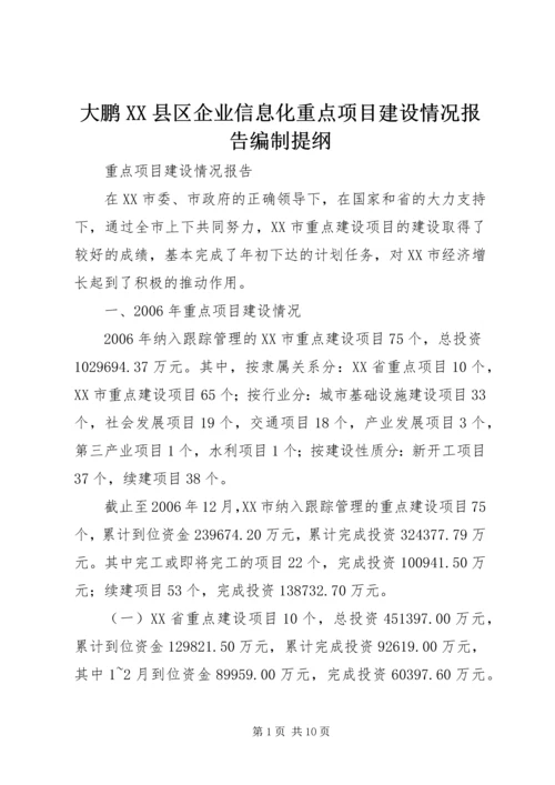 大鹏XX县区企业信息化重点项目建设情况报告编制提纲 (4).docx