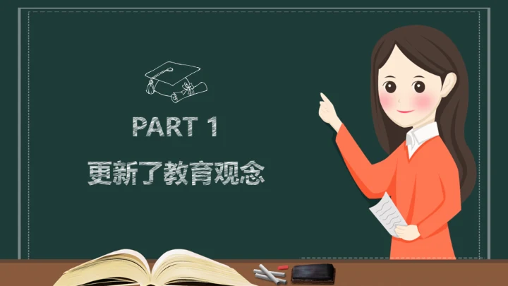 暑假教师培训心得教师公开课黑板通用PPT模板