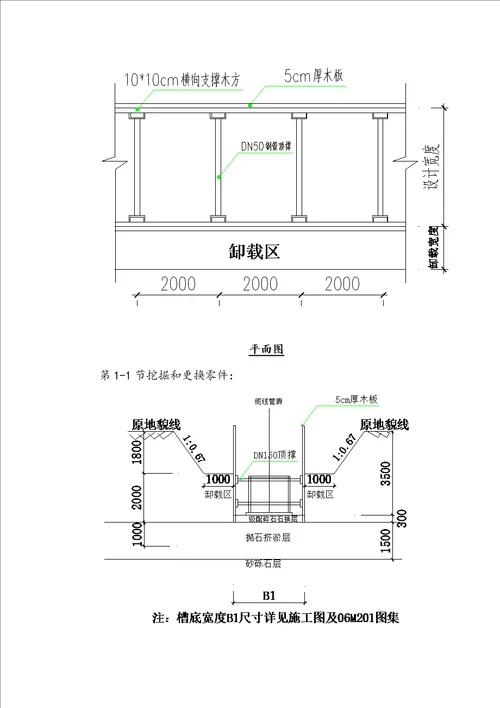 路沟槽开挖与木板支护施工组织方案