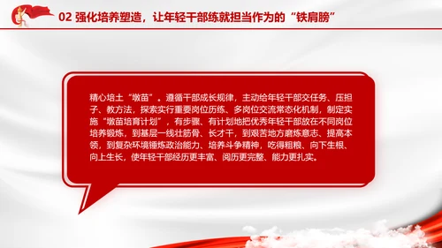 全面加强优秀年轻干部育选管用工作党员培训党课PPT