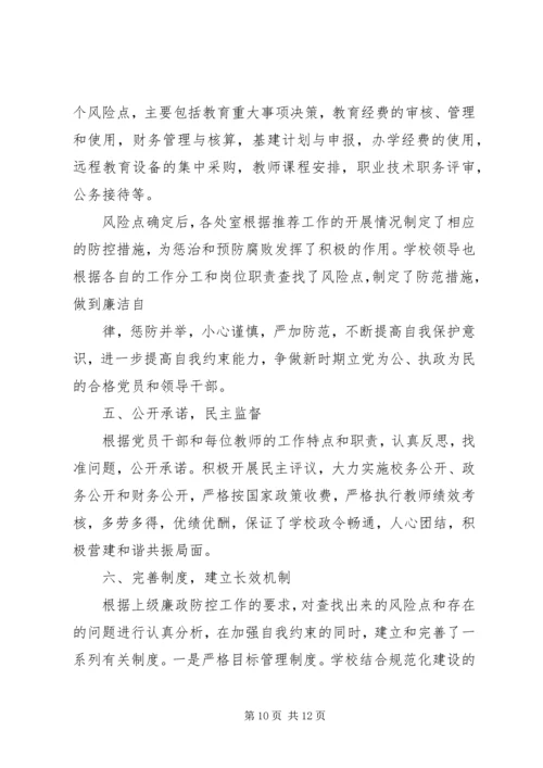 乡镇年度廉政风险防控工作总结.docx