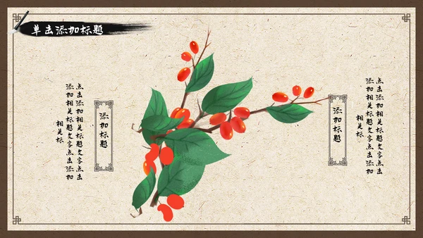 中国风古香古色中药中医文化中医养生ppt模板