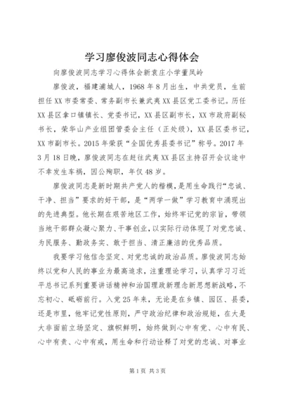 学习廖俊波同志心得体会 (6).docx