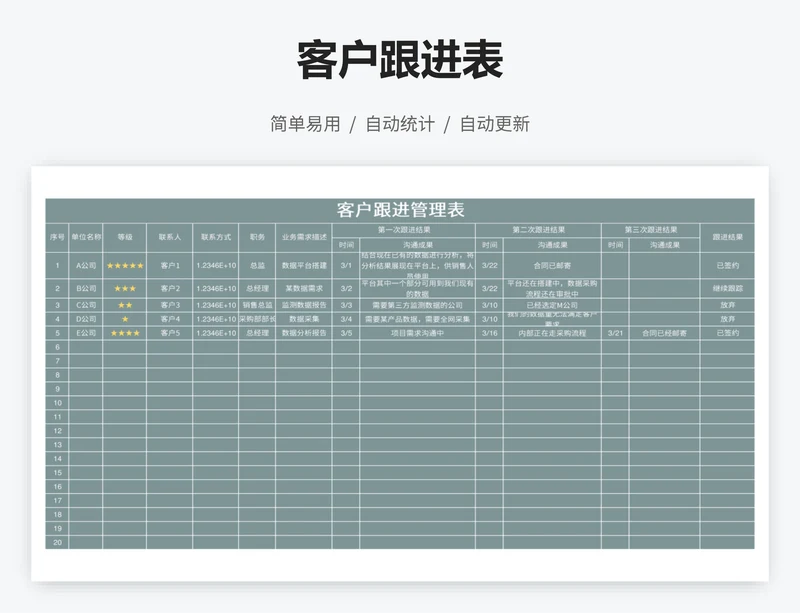 客户跟进表