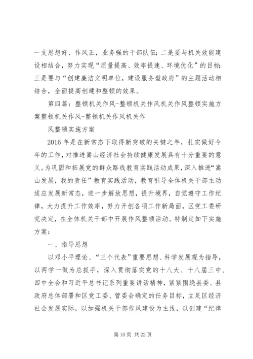 区信访局机关作风整顿活动实施意见.docx