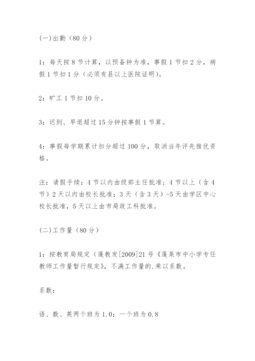 中学教师千分量化考核方案.docx