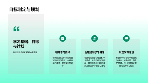 初一学生学习生活引导PPT模板