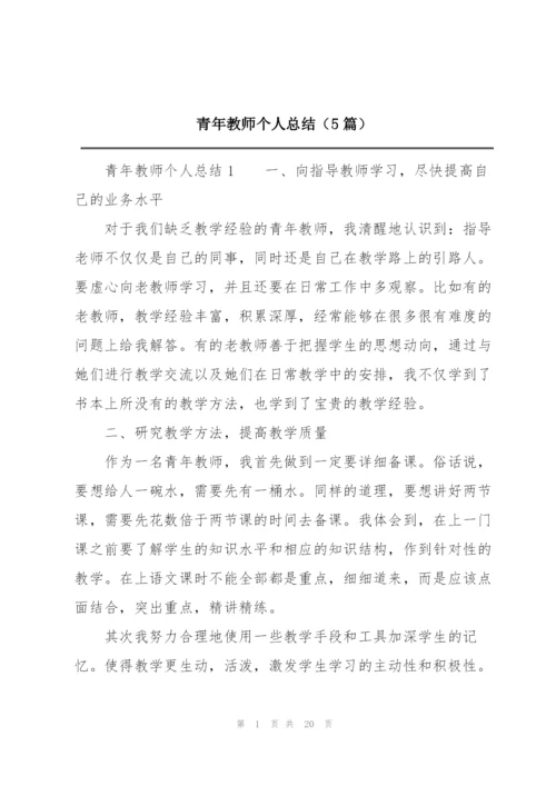 青年教师个人总结（5篇）.docx