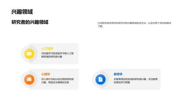 跨学科研究报告PPT模板
