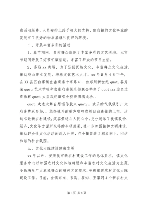 乡镇文化活动经验总结.docx