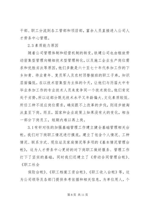 做好下岗职工自我调整,促进再就业工作 (3).docx