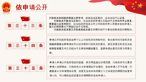 政府信息公开条例全文学习讲座PPT模板