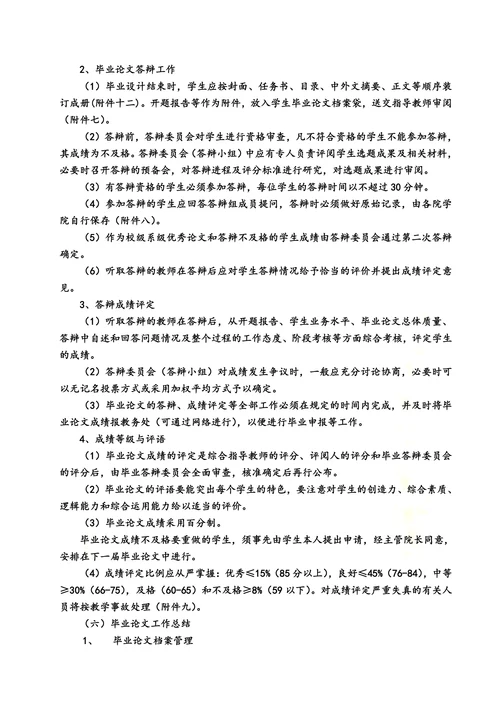 学前教育专业毕业论文教学工作规程