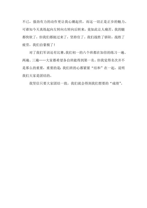 初中军训心得体会8篇（三）.docx