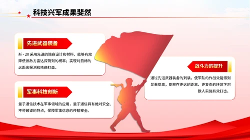红色党政风八一建军节主题学习PPT模板